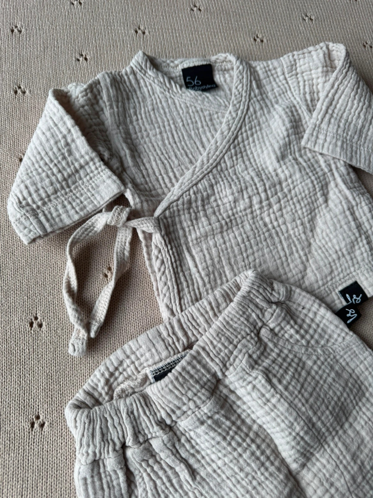 Babystyling - prachtige unisex linnen set